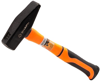 Молоток 800гр. Квадратный боёк, фиберглассовая двухкомпонентная ручка Вихрь