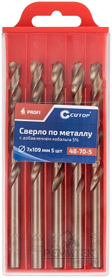 Сверло по металлу Cutop Profi с кобальтом 5% д. 7,5Х109 мм