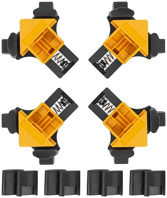 Струбцины угловые нейлоновые, набор 4 шт., 5-22 мм