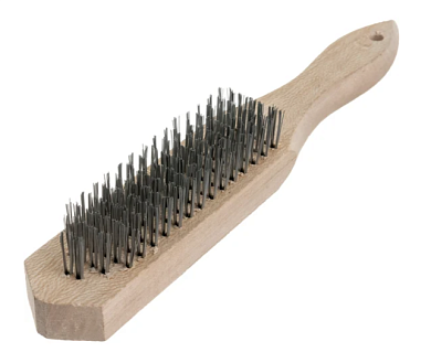 Щетка металл. 6-ти рядная с деревян. ручкой