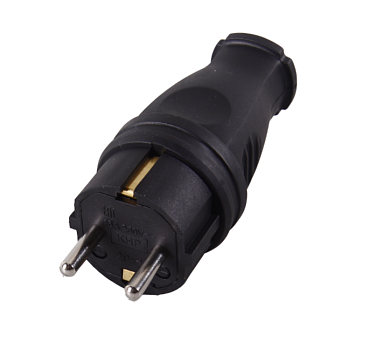 Вилка прямая с/з, каучук 16А 250В Вихрь