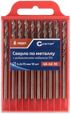 Сверло по металлу Cutop Profi с кобальтом 5% д.4,2Х75 мм