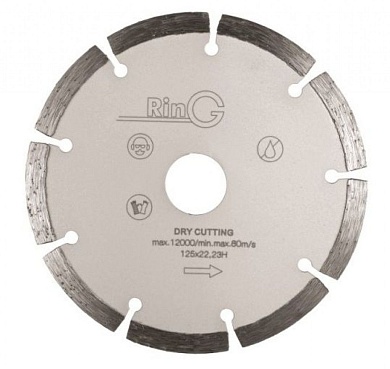 Круг отрезной алмазный 125х5х2,1х22,2(RinG)
