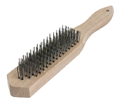 Щетка металл. 6-ти рядная с деревян. ручкой