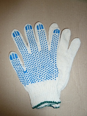 Перчатки 5Н.216 текс "Зеленые" с ПВХ