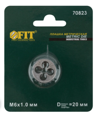 Плашка метрическая, легированная сталь 6х1,0 мм