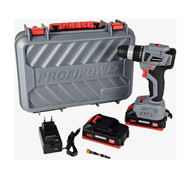 Дрель-шуруповерт аккум. бесщеточный ProfiPower MKBL-18BT
