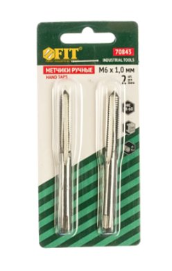 Метчики метрические, легированная сталь, набор 2 шт. 6х1,0 мм