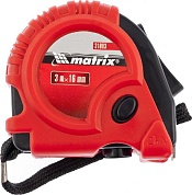 Рулетка 3мХ16мм, обрезиненный корпус, двойная плавная фиксация//MATRIX