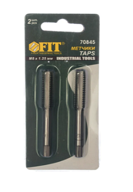 Метчики метрические, легированная сталь, набор 2 шт. 8х1,25 мм